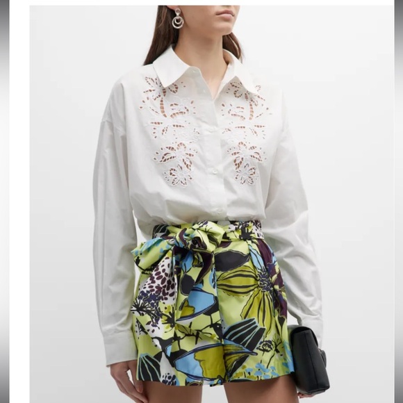 Tanya Taylor Tops - SOLD TANYA TAYLOR Calandra Floral Eyelet Shirt